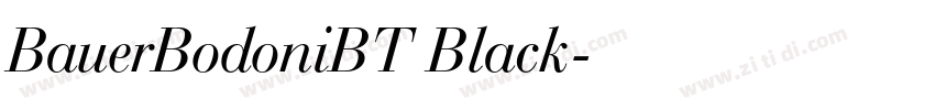 BauerBodoniBT Black字体转换